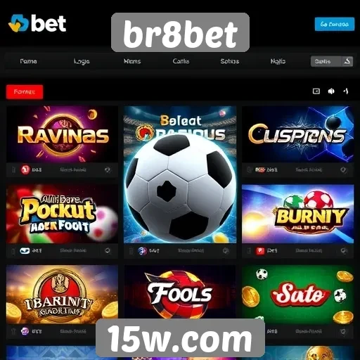 Variedade de jogos disponíveis no br8bet inclui cassino e esportes